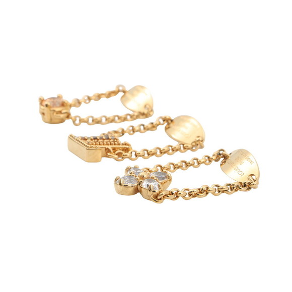Louis Vuitton Women's Ring Set with LV Rhinestones, Size M, M1695M.